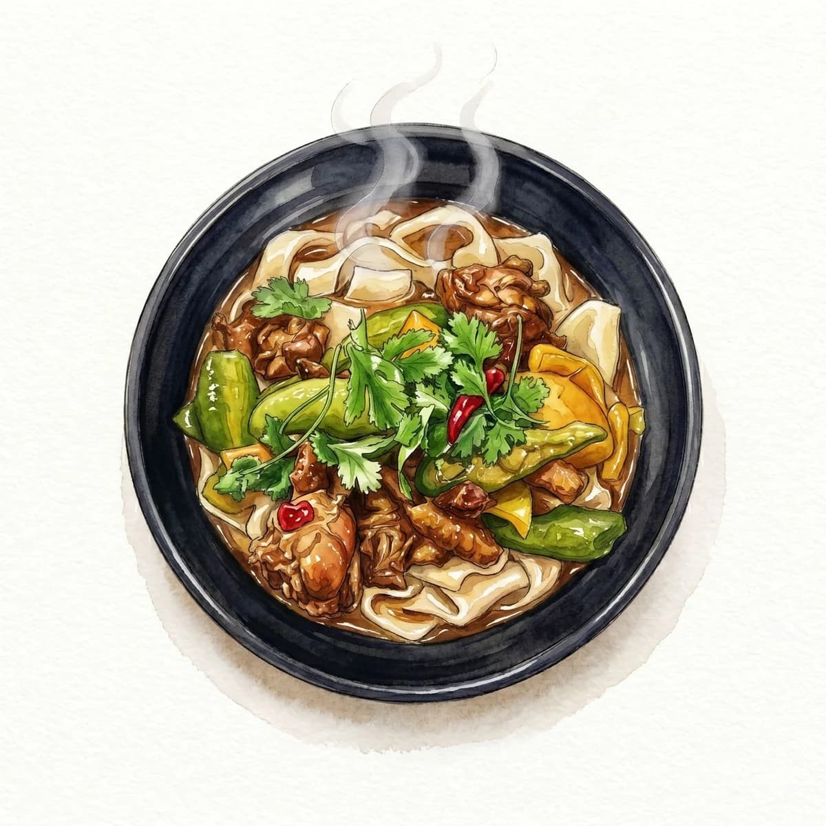 2. Dapanji-Nudeln mit Hähnchen