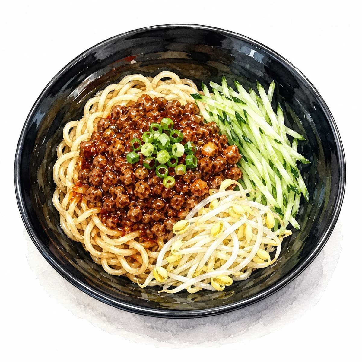 8. Zhajiang-Nudeln mit Schweinefleisch