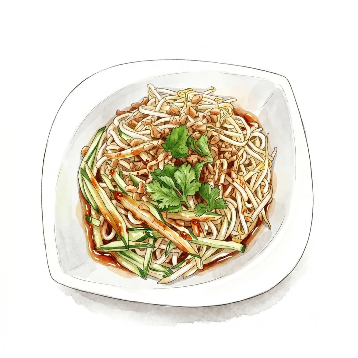 14.Kalte Nudeln mit Sesamsauce